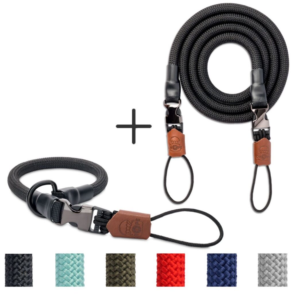 Das Set aus Kamera Gurt und Handschlaufe aus Kletterseil gibt es in 6 unterschiedlichen Farben | C-Rope Kamerazubehör