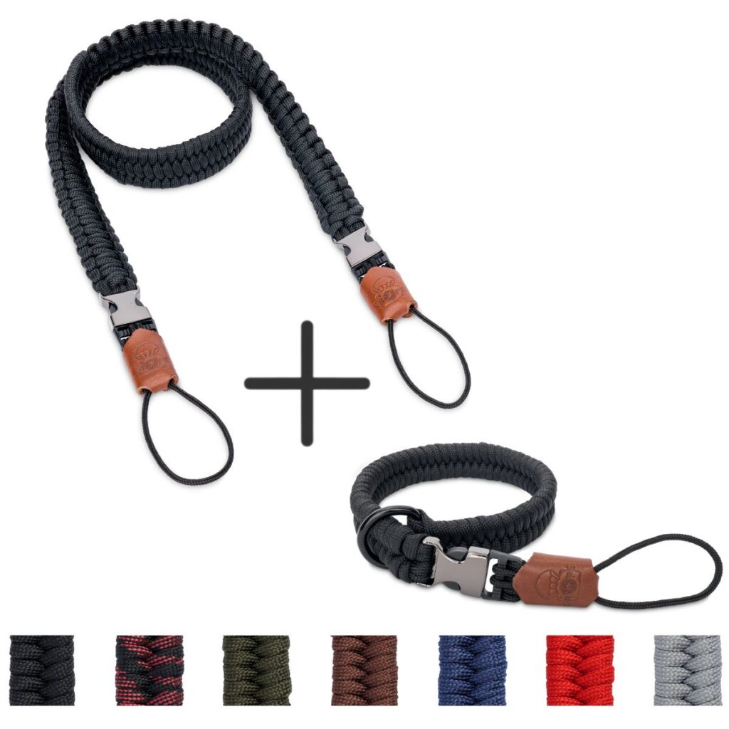 Das Kamera Sicherheits Set aus Kameragurt und Handschlaufe gibt es in 7 unterschiedlichen Farben | C-Rope Kamerazubehör