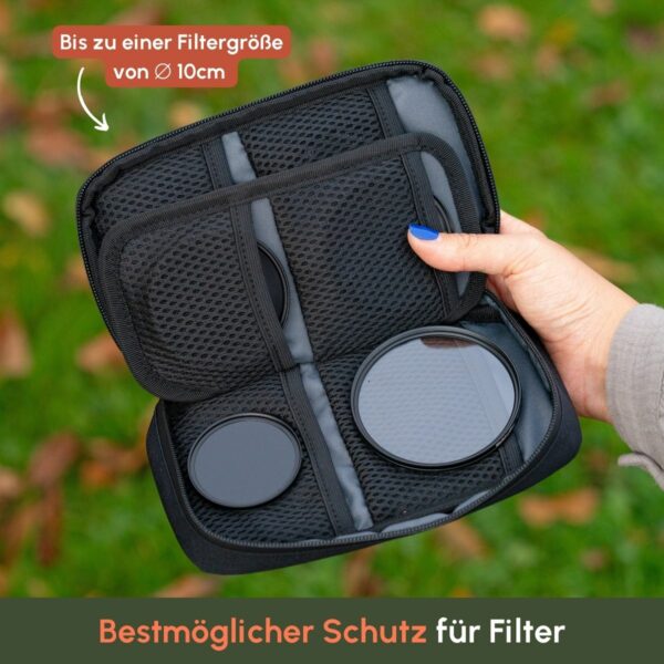 In diese Objektivfilter Schutztasche passen bis zu 8 Rundfilter Deiner Kamera | C-Rope Kamerazubehör