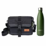 Kameratasche zum Umhängen + Thermo Trinkflasche