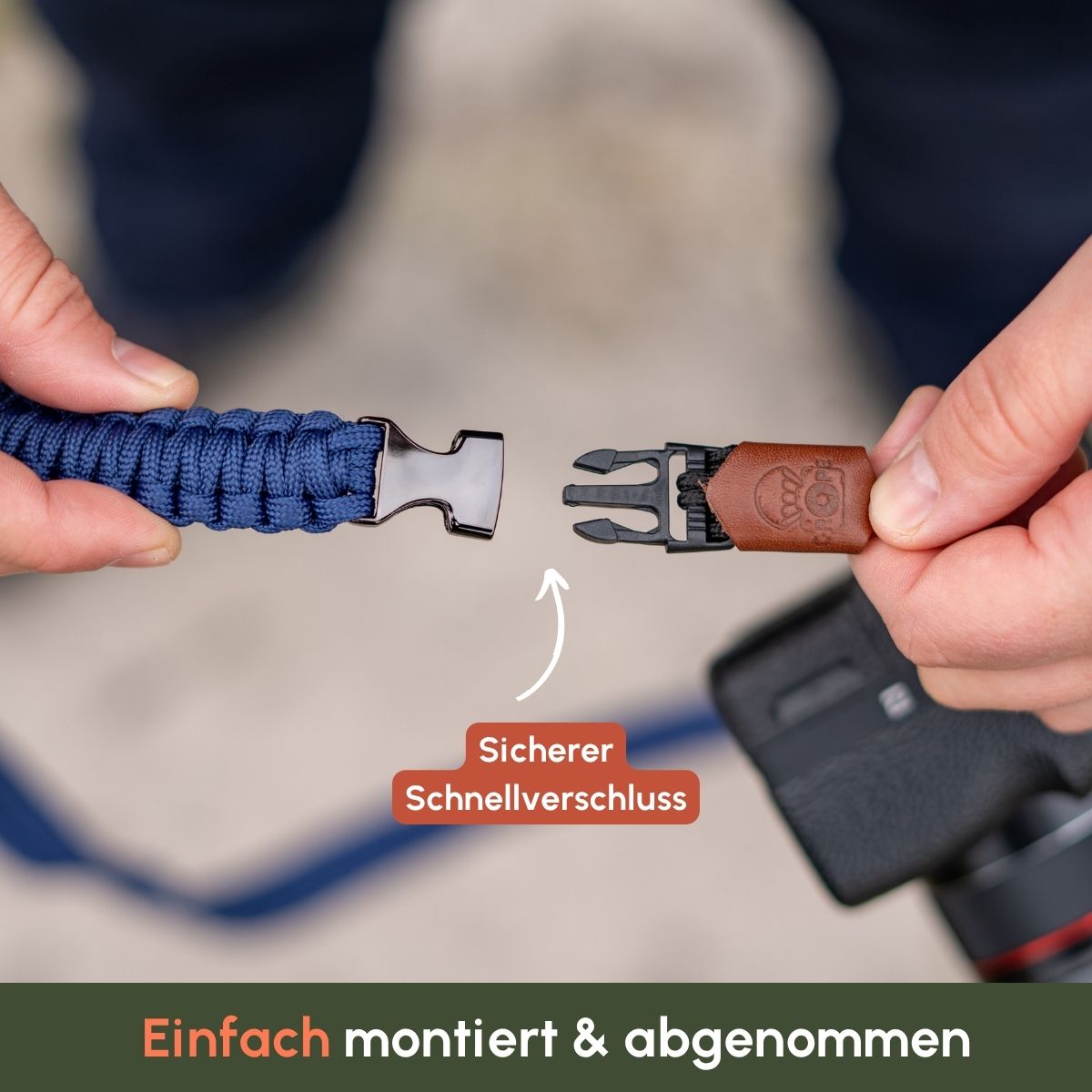 Traveler Kameragurt Galeriebild Schnellverschluss